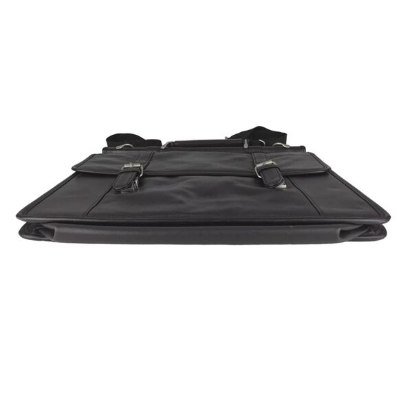 Wilsons Leather Unisex Brown Detachable Strap Top Handle Briefcase Document Case - Picture 4 of 10